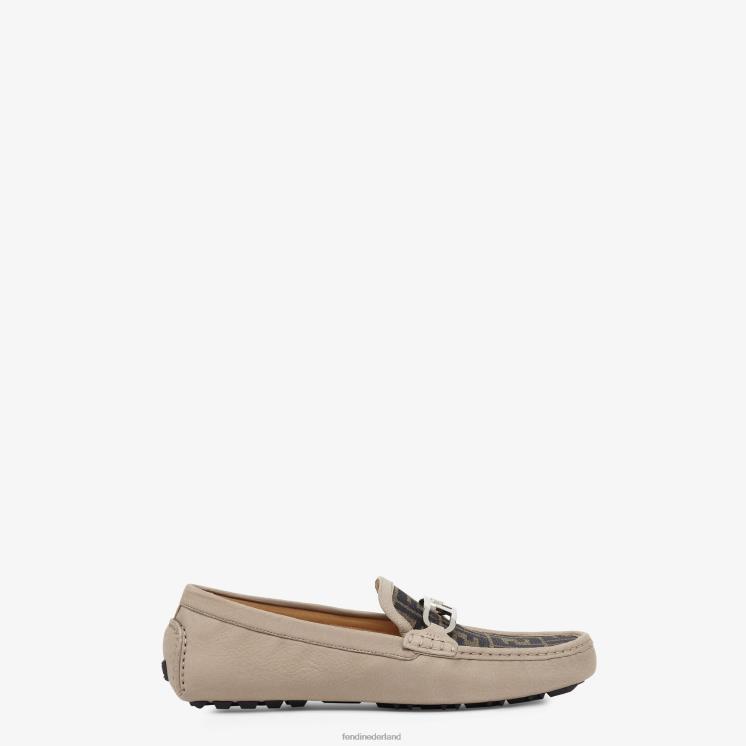 Heren schoenen Fendi 0J62L2283 Nubuck leren loafers beige