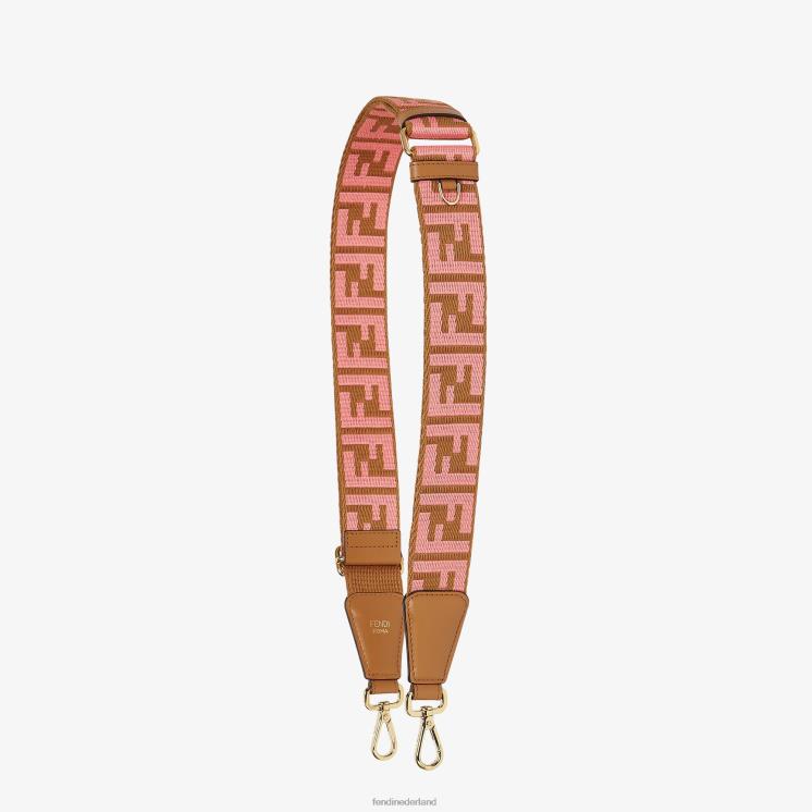 vrouwen accessoires Fendi 0J62L261 schouderband met tweekleurige linten veelkleurig