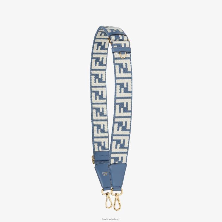 vrouwen accessoires Fendi 0J62L263 lint schouderband blauw