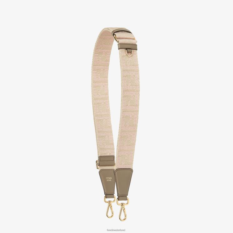 vrouwen accessoires Fendi 0J62L27 lint schouderband wit