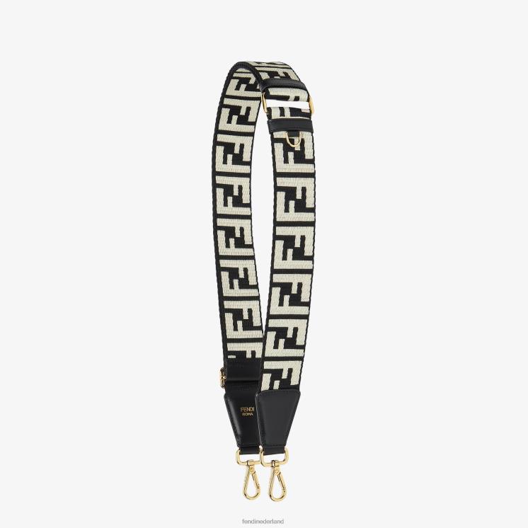 vrouwen accessoires Fendi 0J62L337 lint schouderband zwart