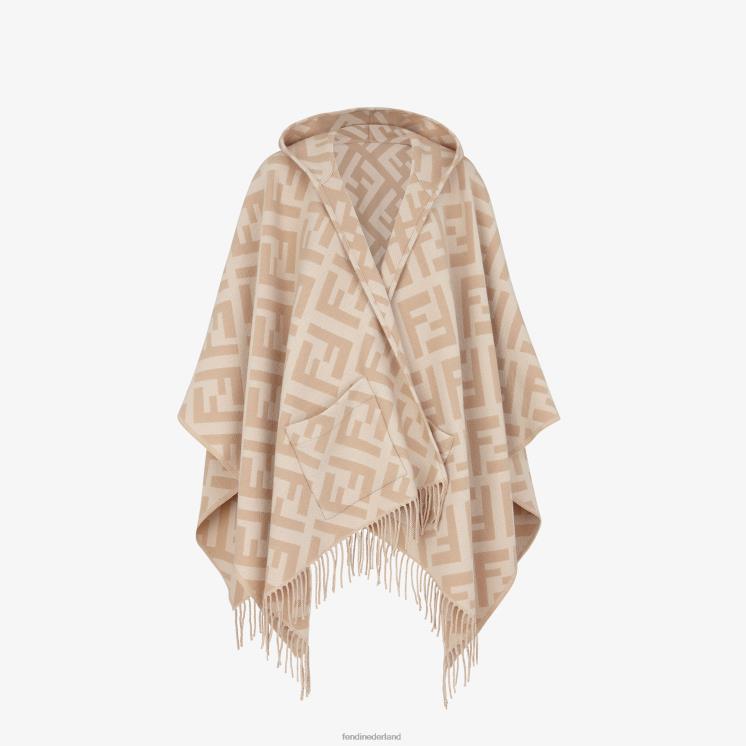 vrouwen accessoires Fendi 0J62L274 kasjmier poncho beige