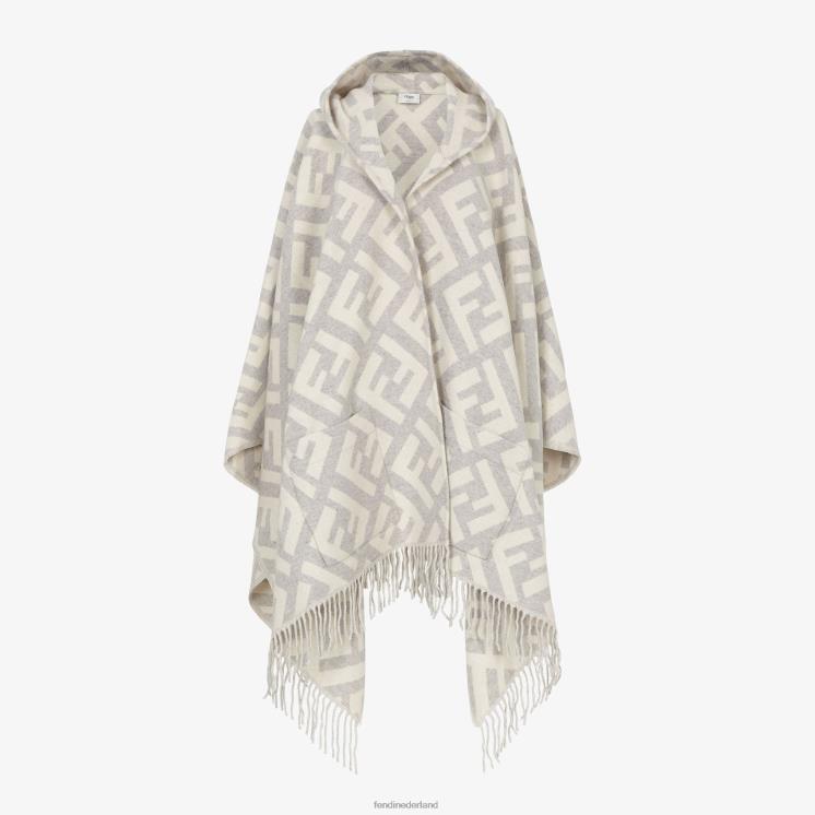 vrouwen accessoires Fendi 0J62L457 kasjmier poncho grijs