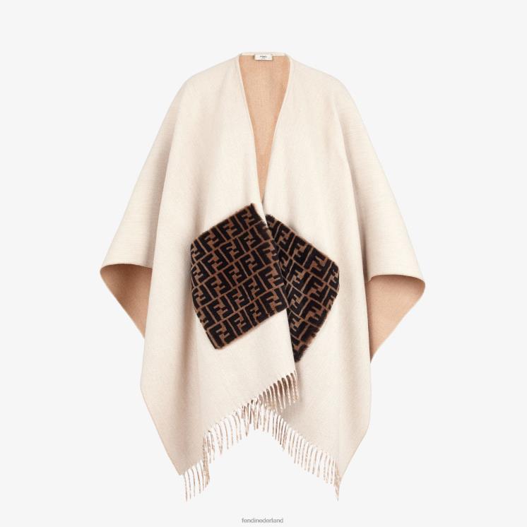 vrouwen accessoires Fendi 0J62L507 poncho van wol en kasjmier mode