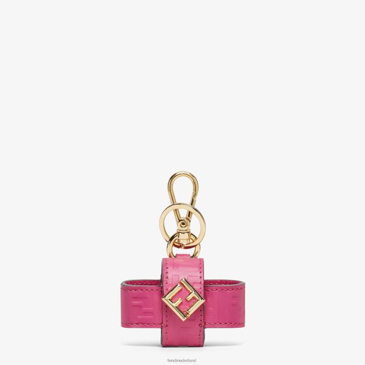 vrouwen accessoires Fendi 0J62L72 fuchsia lederen charme roze