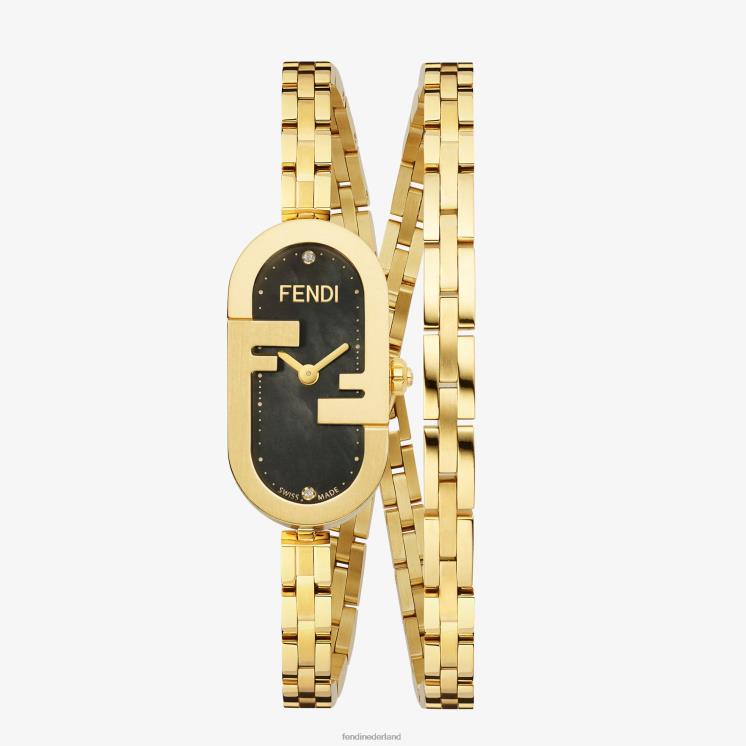 vrouwen accessoires Fendi 0J62L169 14,80 x 28,30 mm - ovaal horloge met ff-logo goud