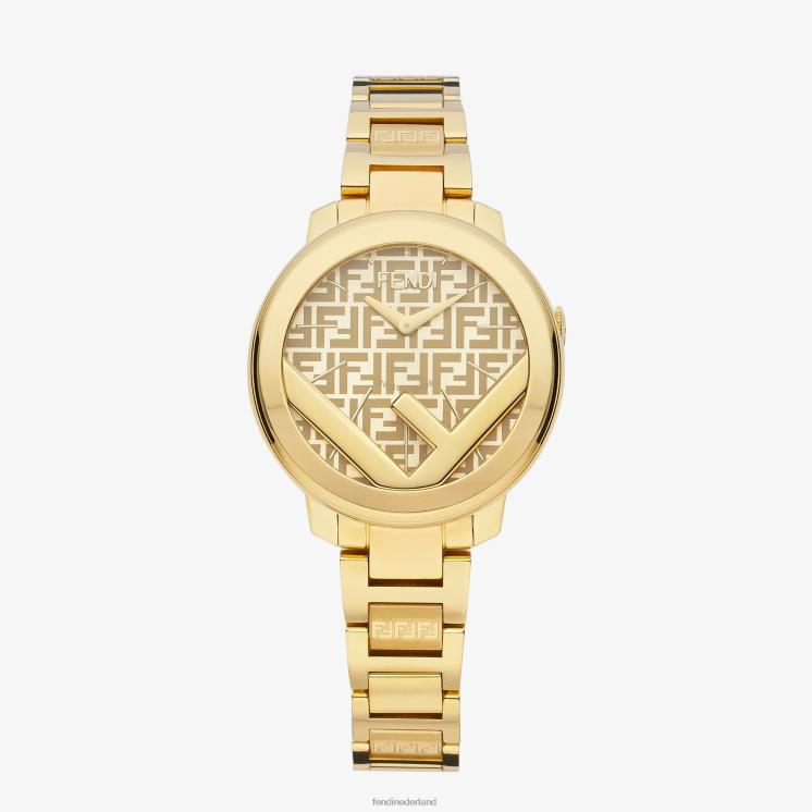 vrouwen accessoires Fendi 0J62L171 28 mm - rond horloge met logo goud