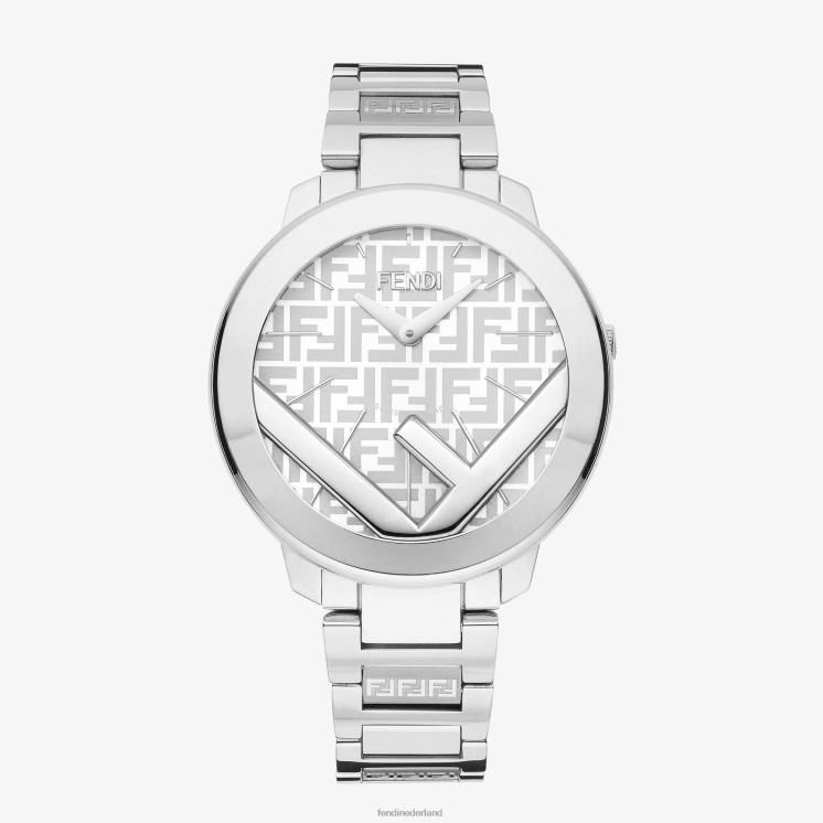 vrouwen accessoires Fendi 0J62L175 36 mm - rond horloge met logo zilver