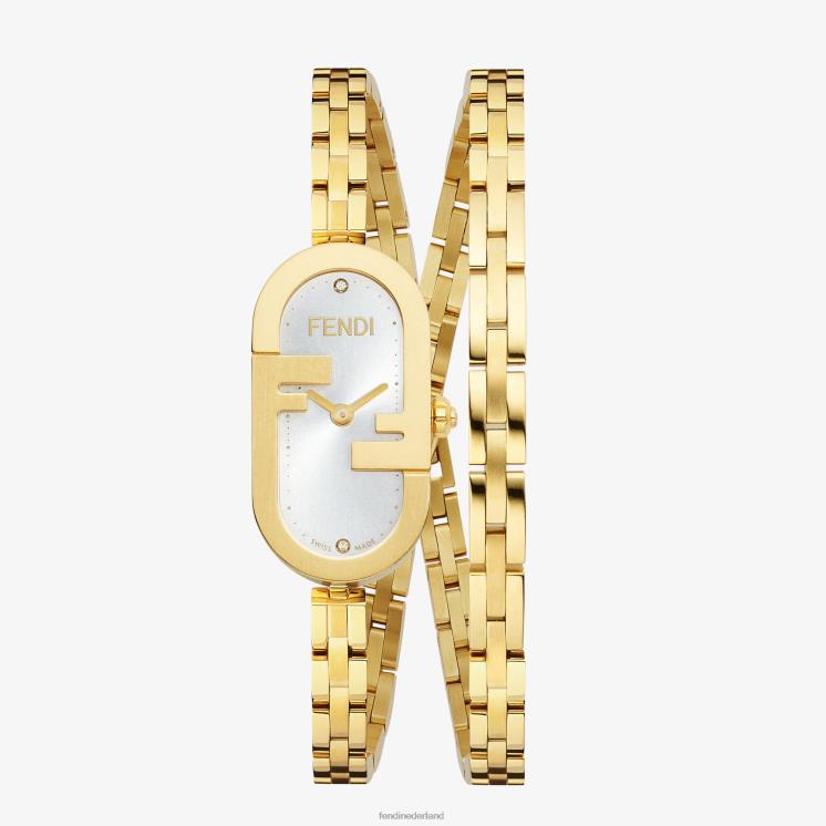 vrouwen accessoires Fendi 0J62L294 14,80 x 28,30 mm - ovaal horloge met o'lock-logo goud