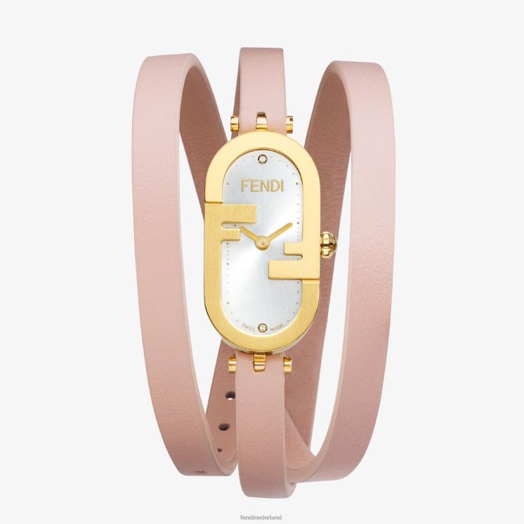 vrouwen accessoires Fendi 0J62L316 14,80 x 28,30 mm - ovaal horloge met o'lock-logo roze