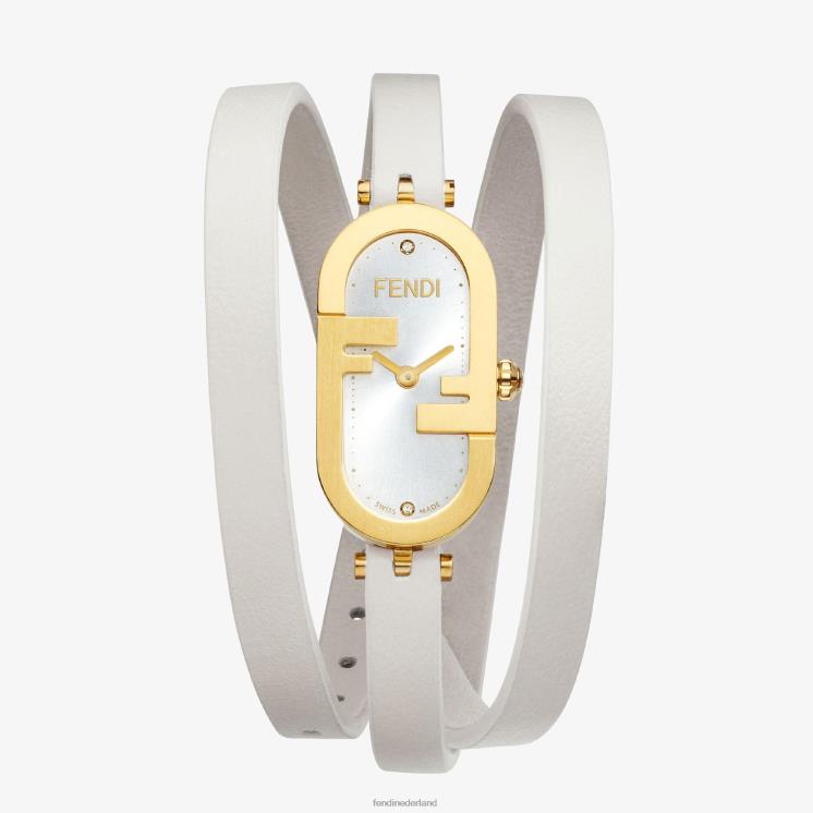 vrouwen accessoires Fendi 0J62L318 14,80 x 28,30 mm - ovaal horloge met o'lock-logo wit