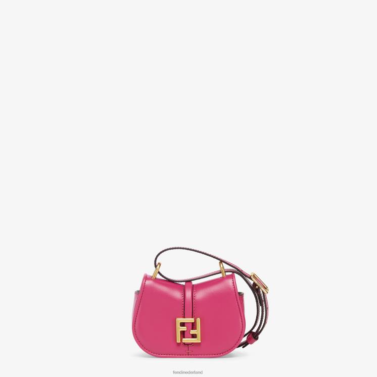 vrouwen accessoires Fendi 0J62L14 fuchsia lederen charme roze