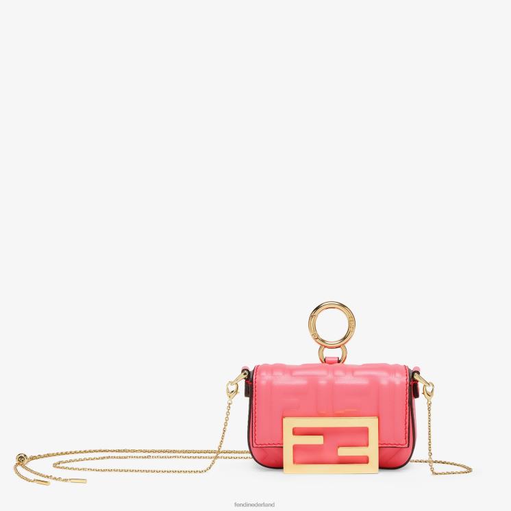 vrouwen accessoires Fendi 0J62L220 charme in nappaleer roze