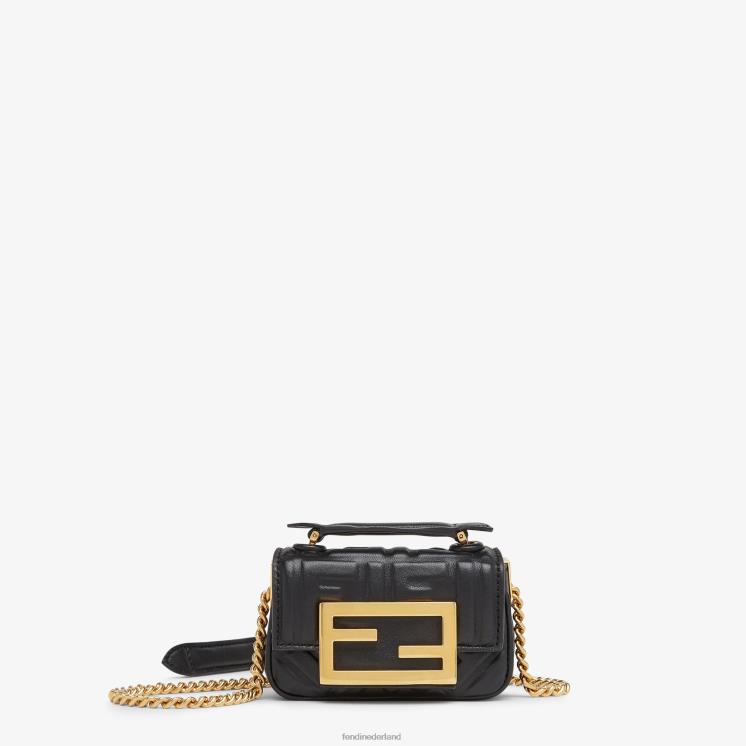 vrouwen accessoires Fendi 0J62L286 mini-tasje van nappaleer zwart