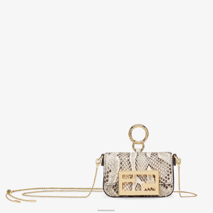 vrouwen accessoires Fendi 0J62L311 Python lederen charme beige