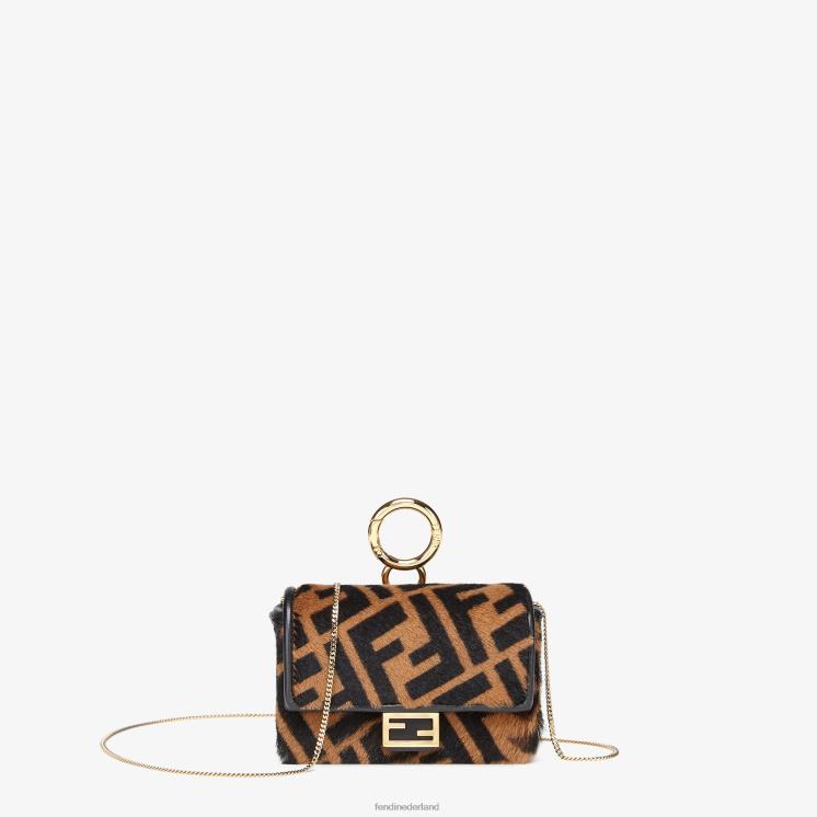 vrouwen accessoires Fendi 0J62L364 charme van schapenvacht bruin