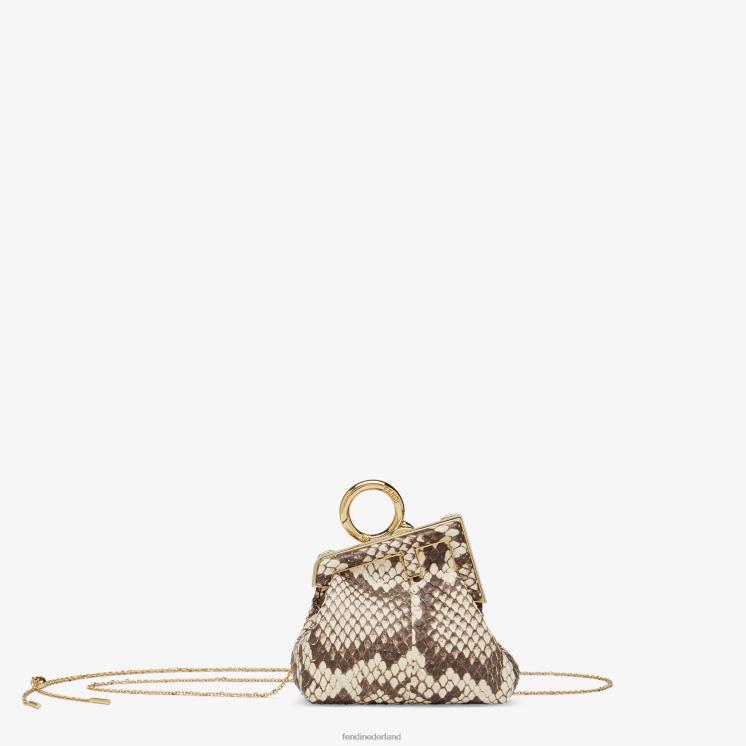 vrouwen accessoires Fendi 0J62L386 elaphe charme bruin