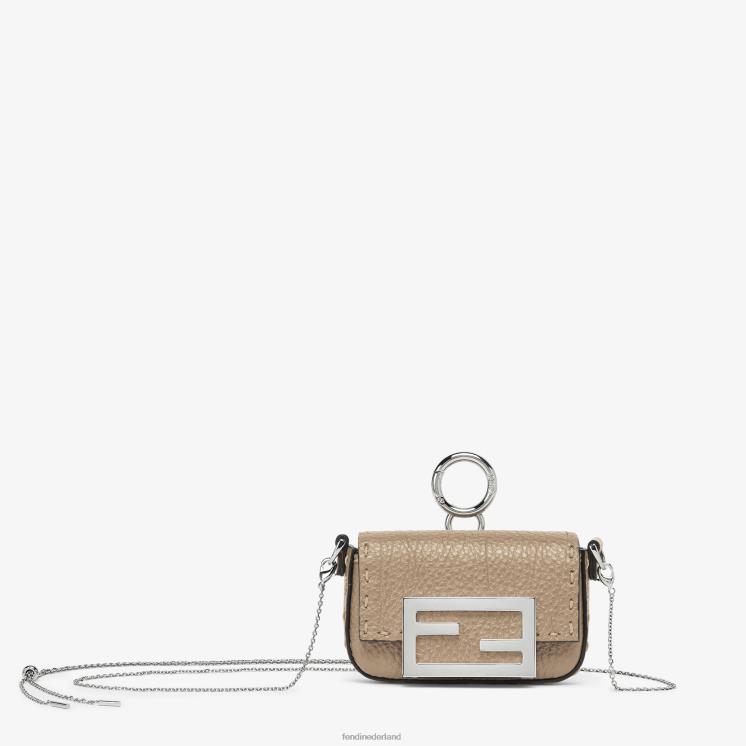 vrouwen accessoires Fendi 0J62L52 Nano stokbrood lederen charme beige