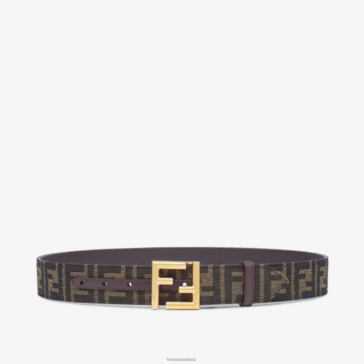 vrouwen accessoires Fendi 0J62L244 stoffen riem bruin