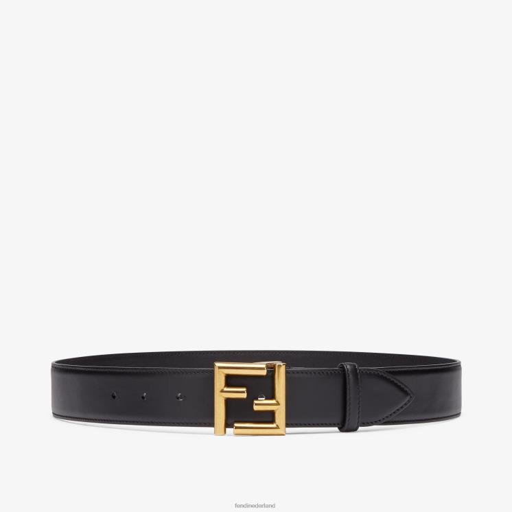 vrouwen accessoires Fendi 0J62L269 ff leren riem zwart