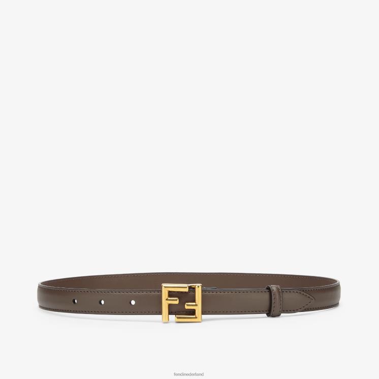 vrouwen accessoires Fendi 0J62L281 ff leren riem bruin