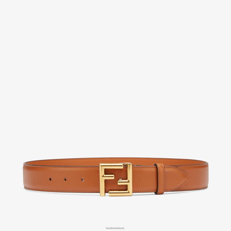 vrouwen accessoires Fendi 0J62L412 natuurlijk leren riem bruin