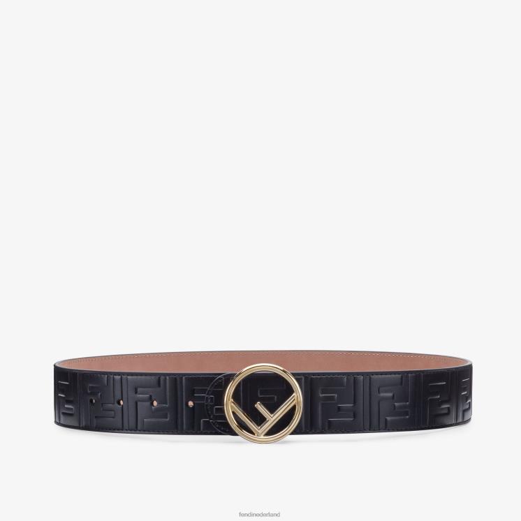 vrouwen accessoires Fendi 0J62L414 leren riem zwart