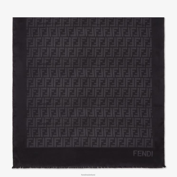 vrouwen accessoires Fendi 0J62L285 zijden stola zwart