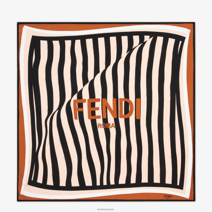 vrouwen accessoires Fendi 0J62L406 zijden sjaal veelkleurig