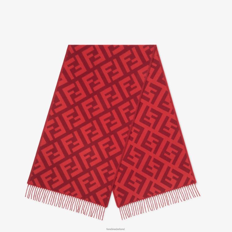 vrouwen accessoires Fendi 0J62L460 kasjmier sjaal rood