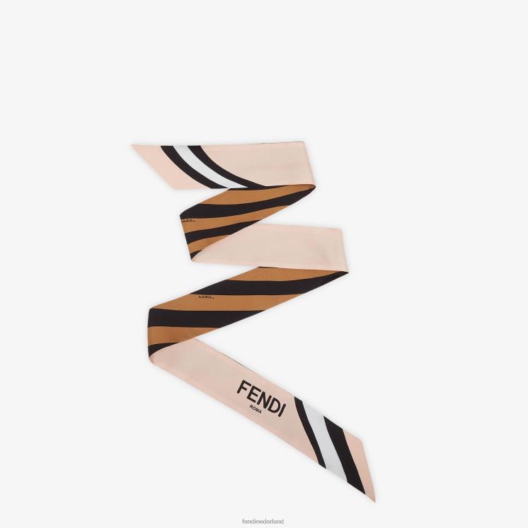 vrouwen accessoires Fendi 0J62L476 wikkelende zijden bandeau veelkleurig