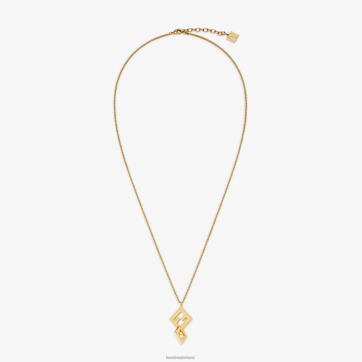 vrouwen juwelen Fendi 0J62L1609 metalen ketting goud