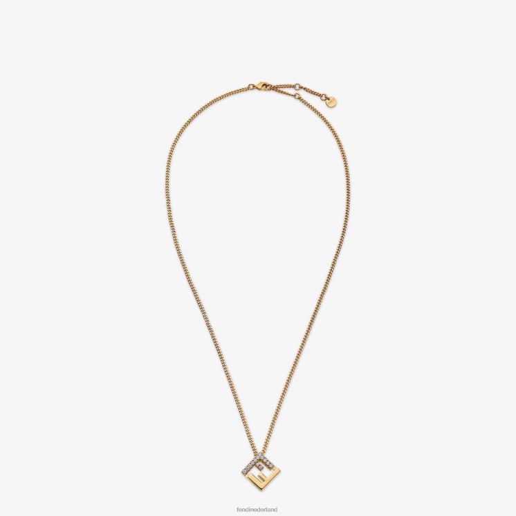 vrouwen juwelen Fendi 0J62L1614 metalen ketting goud