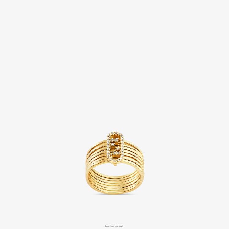 vrouwen juwelen Fendi 0J62L1675 uur ring goud