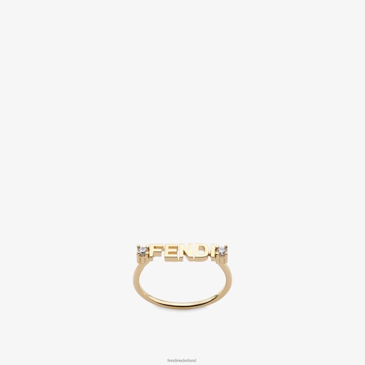 vrouwen juwelen Fendi 0J62L1767 handtekening ringring goud