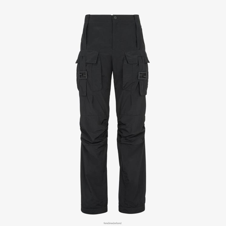 vrouwen kleding Fendi 0J62L1096 nylon broek zwart