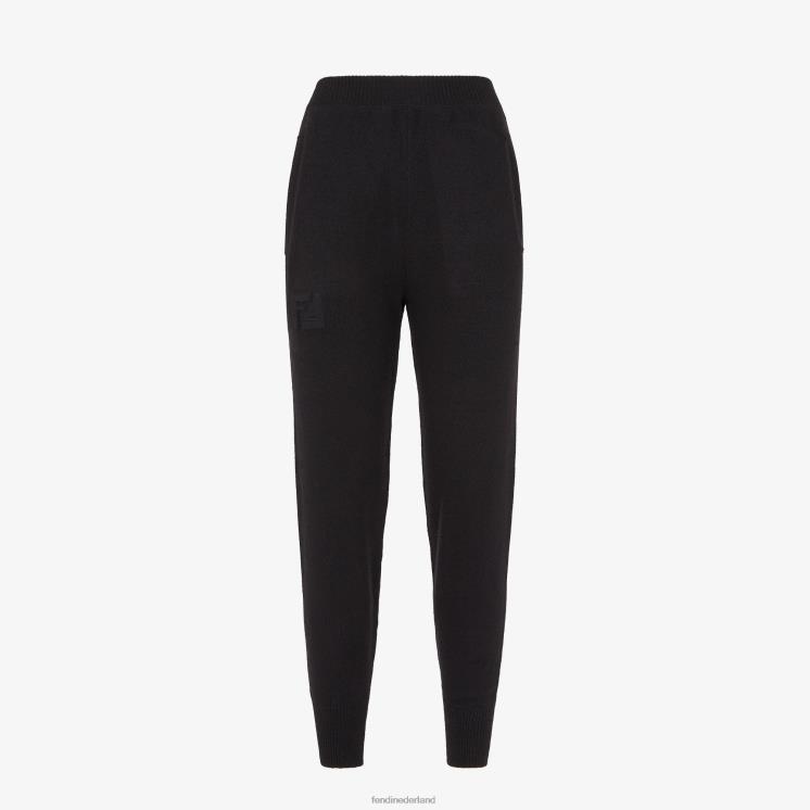 vrouwen kleding Fendi 0J62L1182 broek van eco-kasjmier zwart