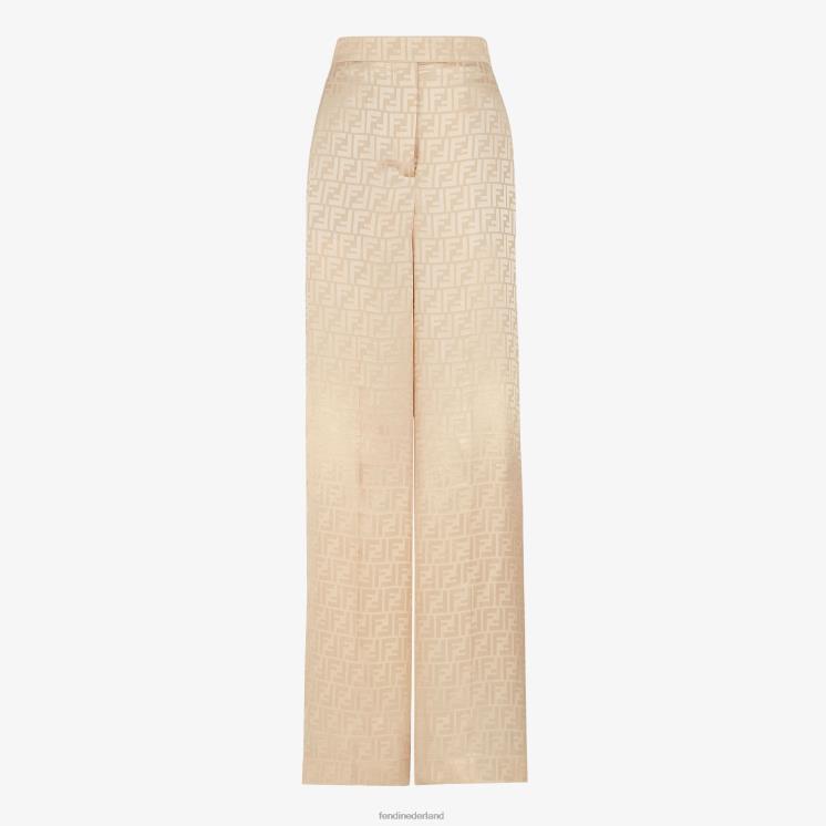 vrouwen kleding Fendi 0J62L969 zijden broek beige