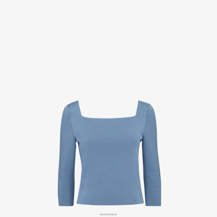 vrouwen kleding Fendi 0J62L1147 katoenen trui blauw