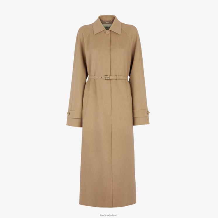 vrouwen kleding Fendi 0J62L975 kasjmier trenchcoat beige