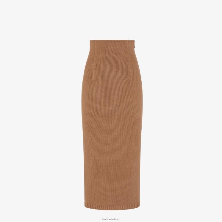 vrouwen kleding Fendi 0J62L1107 kasjmier rok bruin