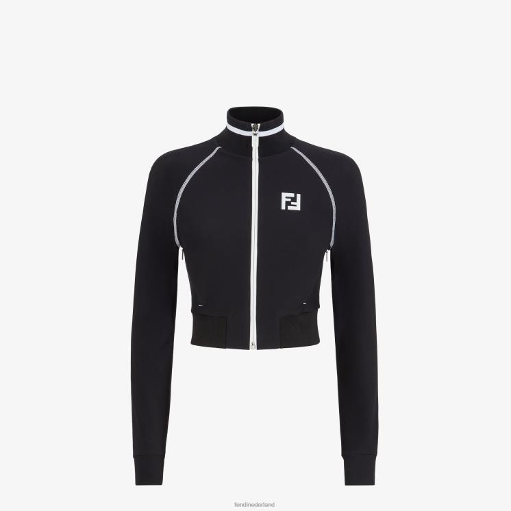 vrouwen kleding Fendi 0J62L1174 trui van technische stof zwart