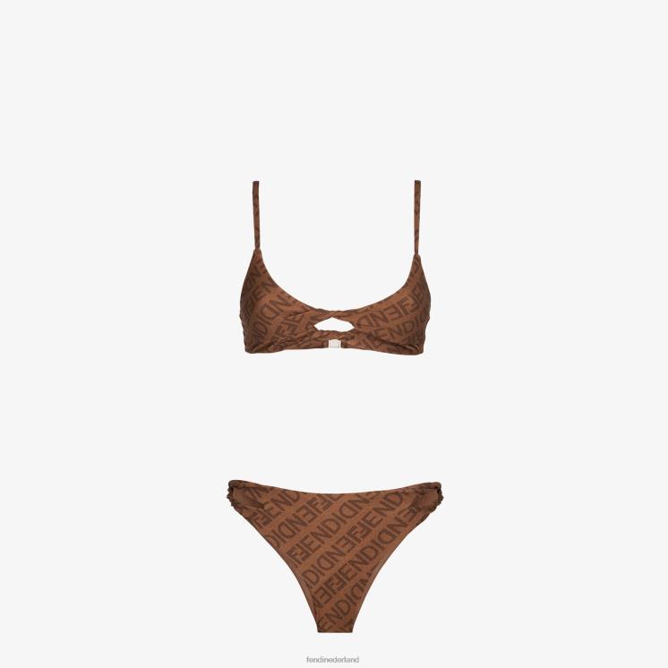 vrouwen kleding Fendi 0J62L1057 lycra-bikini bruin