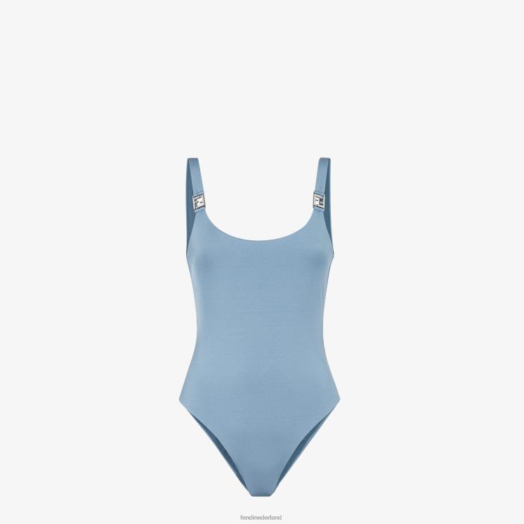 vrouwen kleding Fendi 0J62L1161 Lycra zwempak uit één stuk blauw