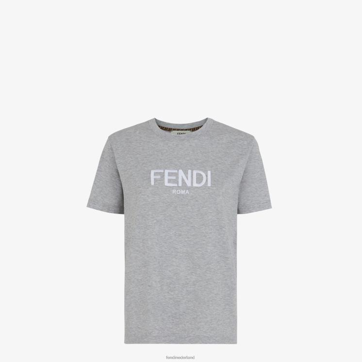 vrouwen kleding Fendi 0J62L1113 gemêleerd katoenen t-shirt grijs