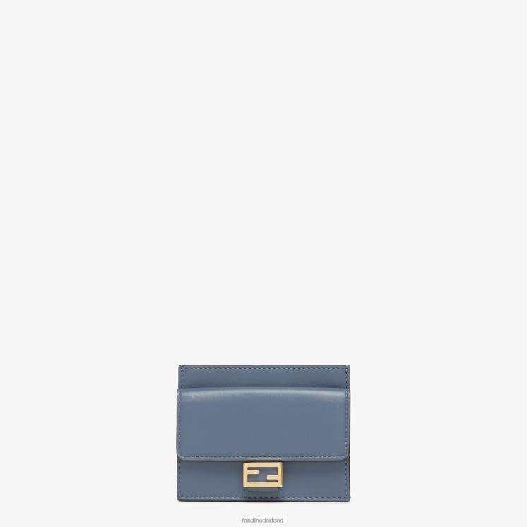 vrouwen accessoires Fendi 0J62L1498 Kaarthouder van nappaleer blauw