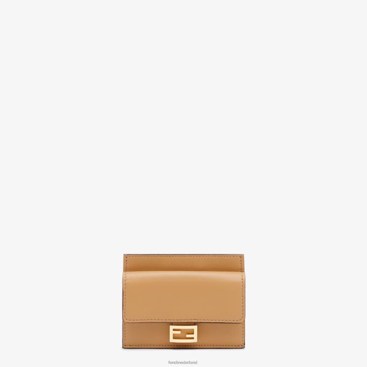 vrouwen accessoires Fendi 0J62L1559 Kaarthouder van nappaleer beige