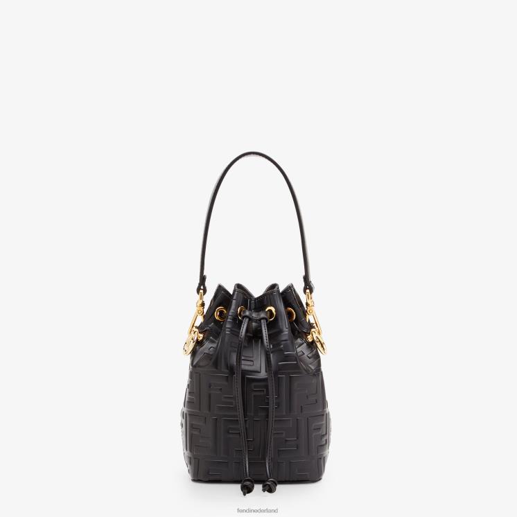 vrouwen accessoires Fendi 0J62L579 Mon Tresor leren minitasje zwart