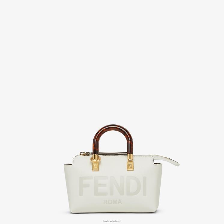 vrouwen accessoires Fendi 0J62L645 kleine leren Boston-tas wit