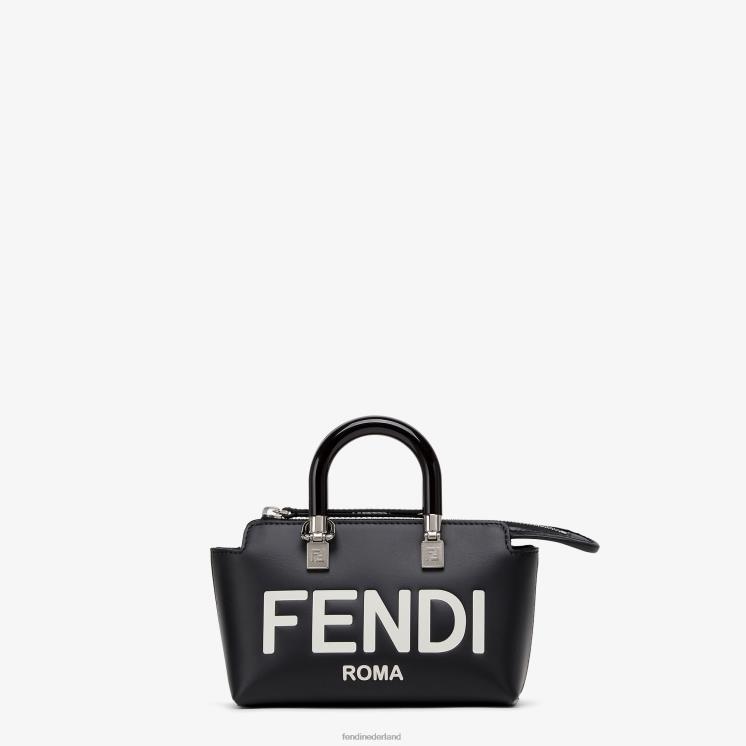 vrouwen accessoires Fendi 0J62L677 kleine Boston-tas van leer zwart